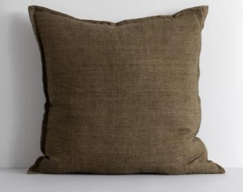 Cassia Feather Cushion - Clove