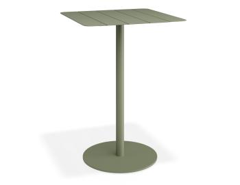 Roku High Bar Square Outdoor Table - Matte Eucalyptus Green