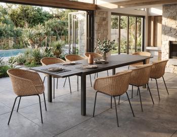 Reflect Outdoor Extendable Dining Table - Matt Charcoal