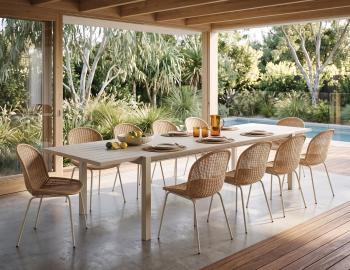 Reflect Outdoor Extendable Dining Table - Matt Latte