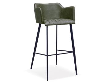 Andorra Bar Stool Green Vintage Vegan Leather
