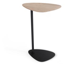Fringe Side Table Large Black / Solid Natural Oak