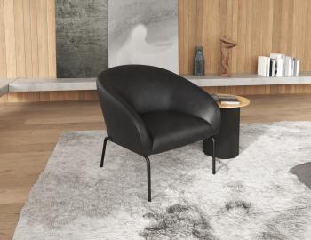 Solace Armchair - Vintage Black Vegan Leather
