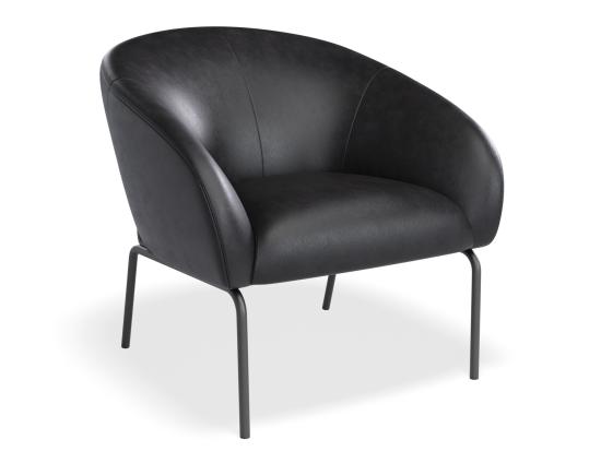 Solace Armchair - Vintage Black Vegan Leather