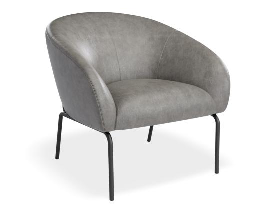 Solace Armchair - Vintage Grey Vegan Leather