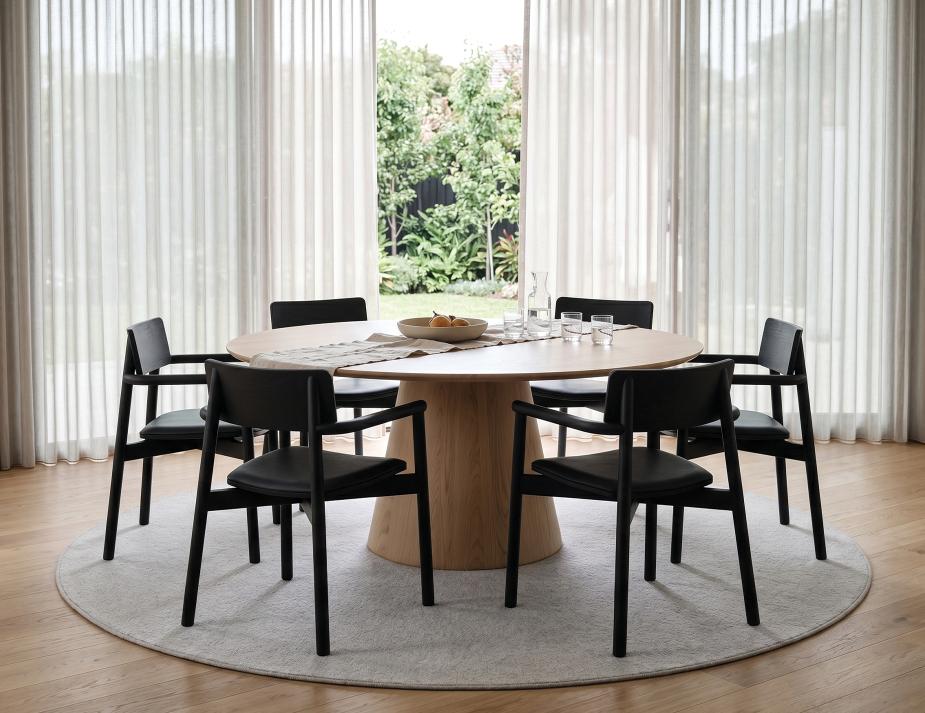 Black Andi Armchair Padded Seat