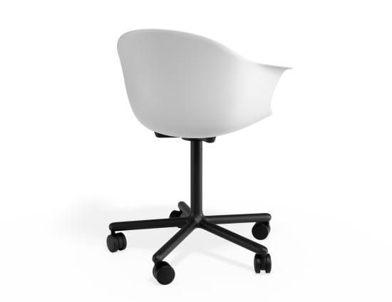 P 2 Pebble Armchair Whiteseat Swivelcastors