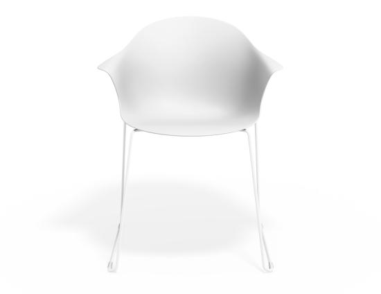 P 4 Pebble Armchair Whiteseat Sledwhite