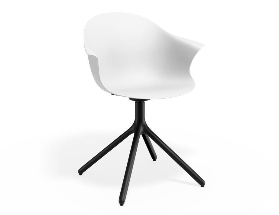 P 1 Pebble Armchair Whiteseat Swivelbase