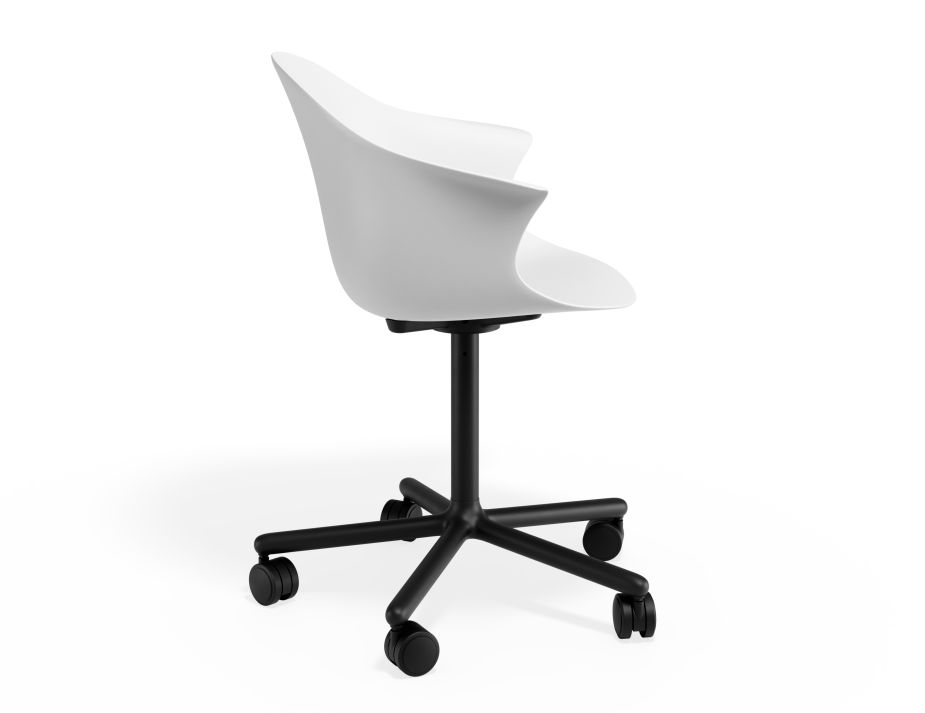 P 3 Pebble Armchair Whiteseat Swivelcastors