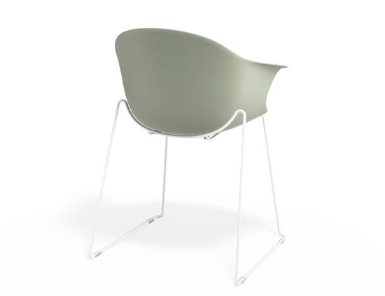 P 2 Pebble Armchair Greenseat Sledwhite