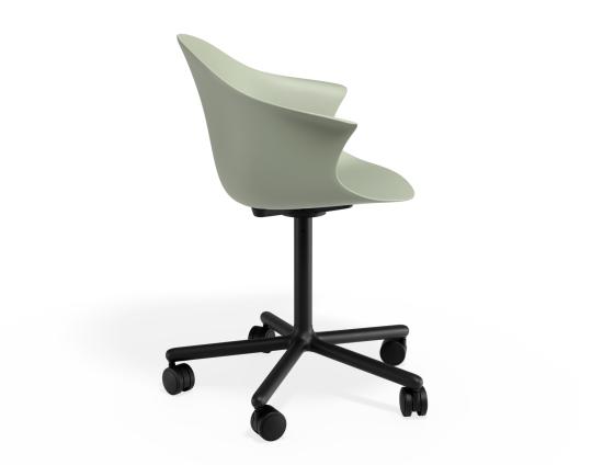 P 3 Pebble Armchair Greenseat Swivelcastors