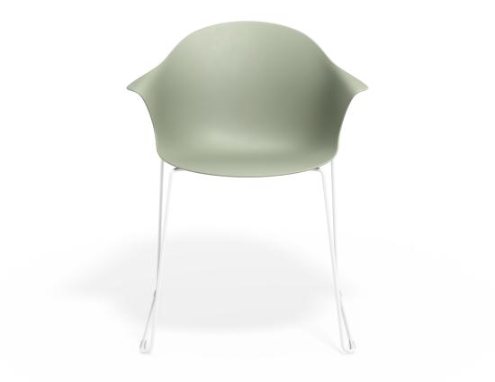 P 4 Pebble Armchair Greenseat Sledwhite
