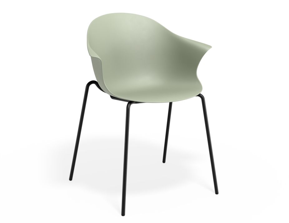 P 1 Pebble Armchair Greenseat 4postblack
