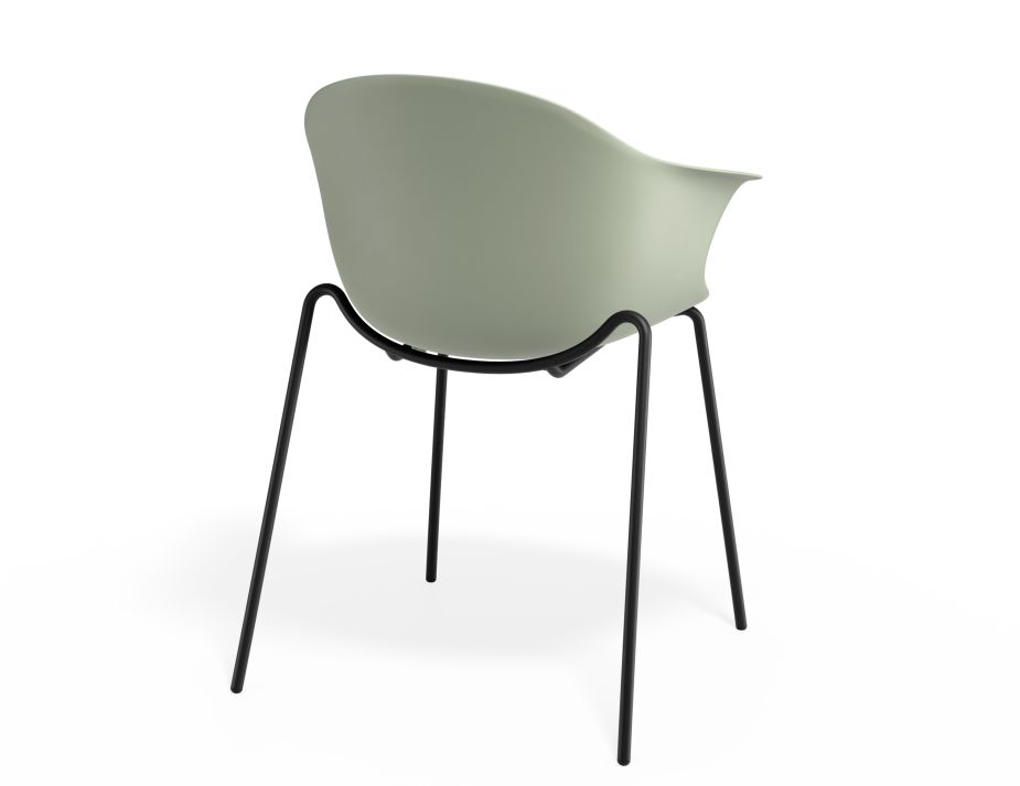 P 2 Pebble Armchair Greenseat 4postblack