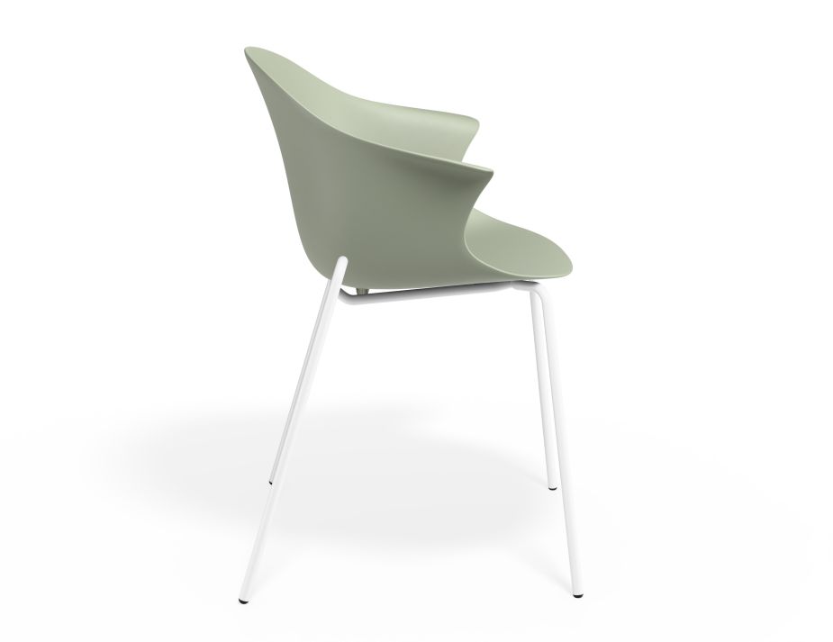 P 3 Pebble Armchair Greenseat 4postwhite
