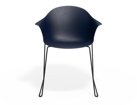 P 4 Pebble Armchair Navyseat Sledblack