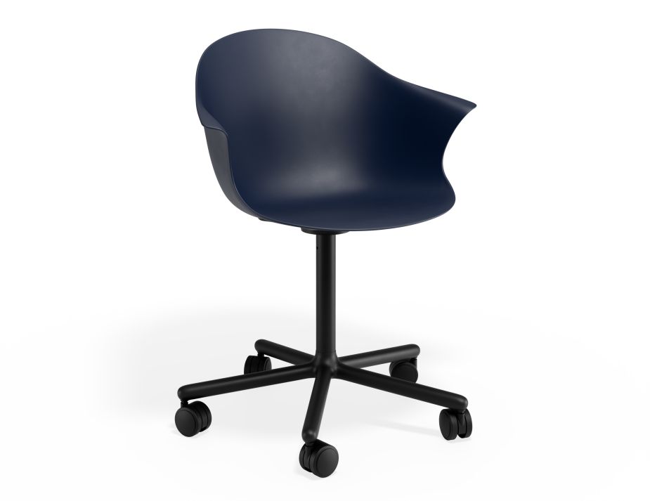 P 1 Pebble Armchair Navyseat Swivelcastors