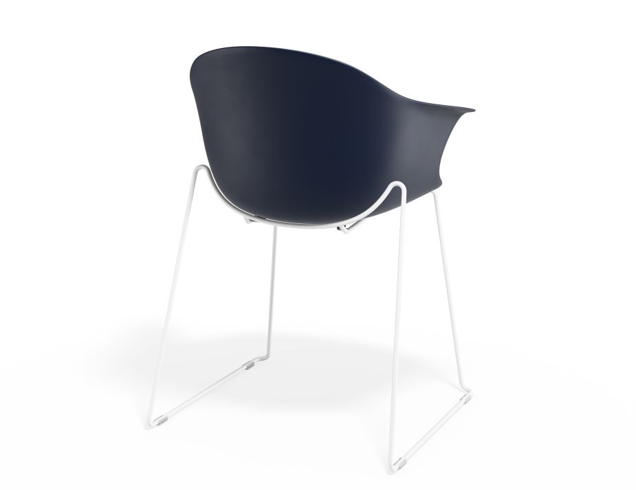 P 2 Pebble Armchair Navyseat Sledwhite