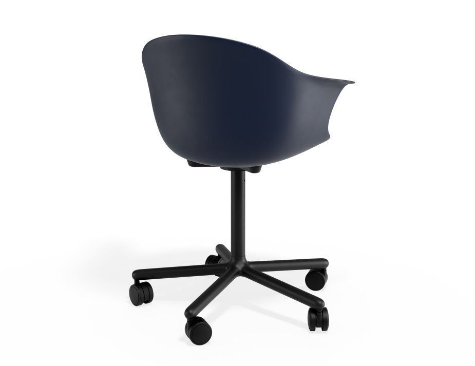P 2 Pebble Armchair Navyseat Swivelcastors