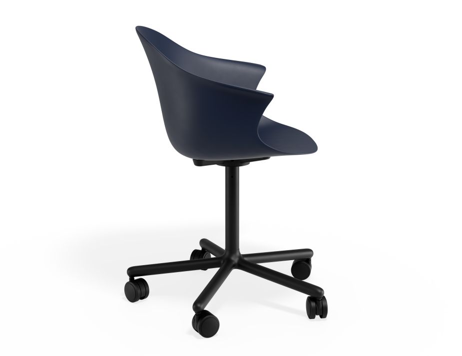 P 3 Pebble Armchair Navyseat Swivelcastors