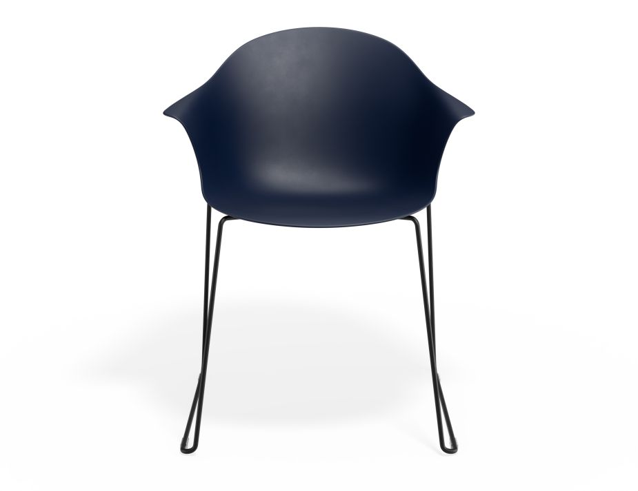 P 4 Pebble Armchair Navyseat Sledblack
