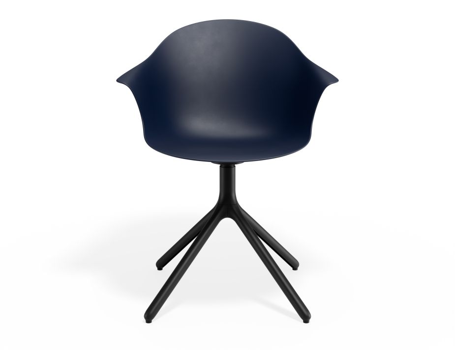 P 4 Pebble Armchair Navyseat Swivelbase