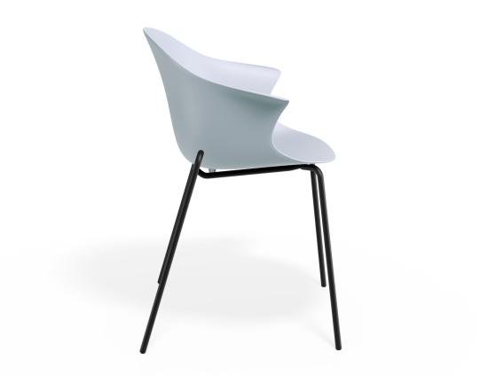 P 3 Pebble Armchair Palebluev3seat 4postblack