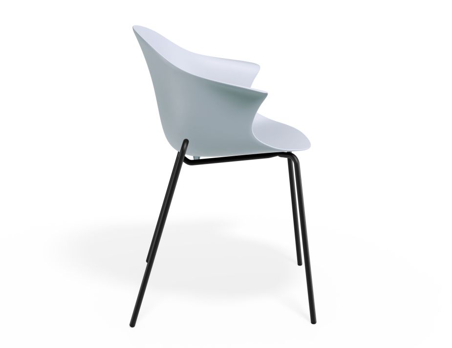 P 3 Pebble Armchair Palebluev3seat 4postblack