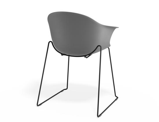 P 2 Pebble Armchair Greyseatv2 Sledblack