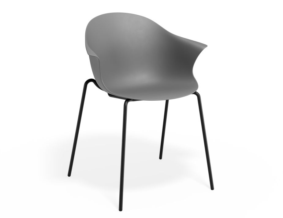 P 1 Pebble Armchair Greyseatv2 4postblack