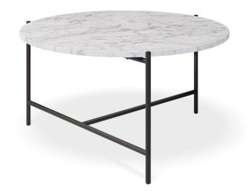 Nexus White Carrara Marble Round Coffee Table