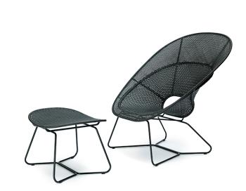 Tornaux Outdoor Foot Stool / Espresso Polyethylene