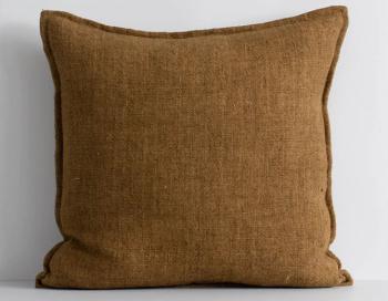 Flaxmill Pecan Cushion with Feather Inner by Baya Furtex