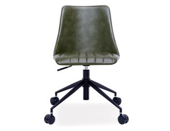 Andorra Swivel Office Chair Green Vintage Vegan Leather