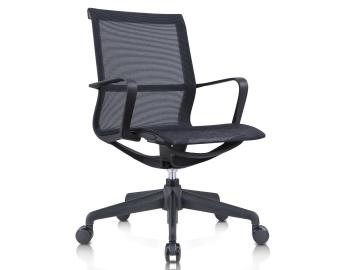 Lunar Office Chair Black Frame with Black Mesh