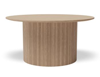 Poppy Round Coffee Table 80cm Natural Ash Tabletop - Natural Base 