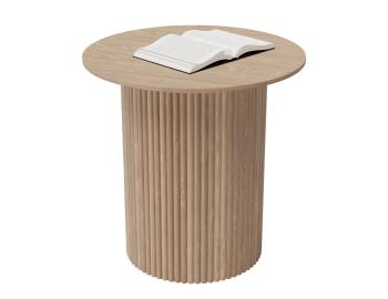 Poppy Round Side Table Natural Ash Tabletop - Natural Base 