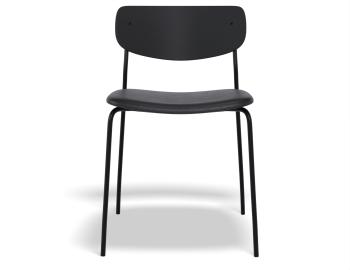 Rylie Dining Chair Padded Seat with Black Backrest