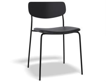 Rylie Dining Chair Padded Seat with Black Backrest