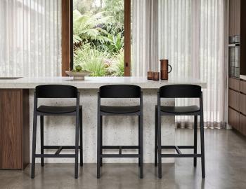 Grayson Bar Stool Black Ash