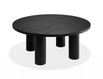 Orbix Round Coffee Table - Black Stained Ash