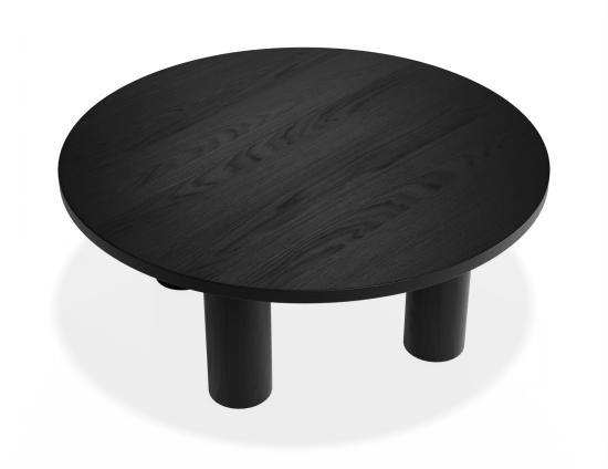 Orbix Round Coffee Table - Black Stained Ash