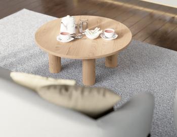 Orbix Round Coffee Table - Natural Ash