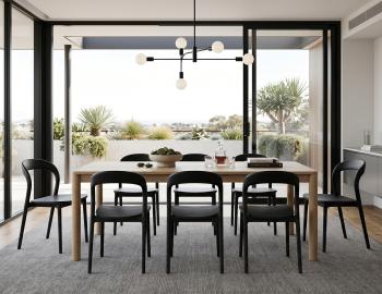 Mia Wooden Dining Chair Black Ash	