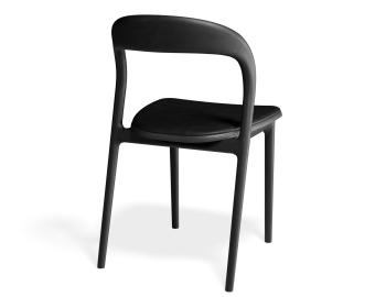 Mia Wooden Dining Chair Black Stained Ash Upholstered Seat