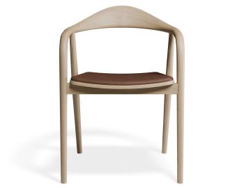Arki Wooden Armchair Natural Ash Upholstered Seat