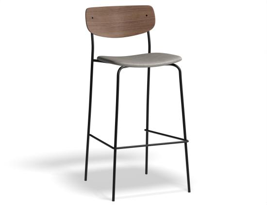 P1 Rylie Stool 75cm Walnut GreyPU