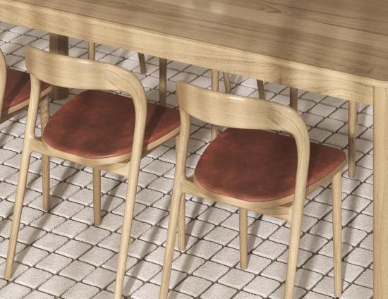 Nordica Dining Table Mia Dining Chair Tan 03
