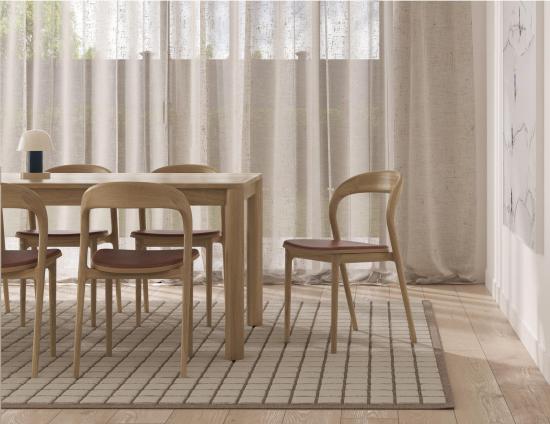 Nordica Dining Table Mia Dining Chair Tan 04
